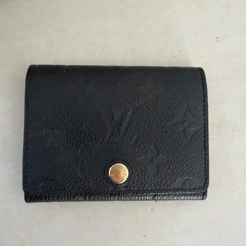 Louis Vuitton Black Textured Card Holder